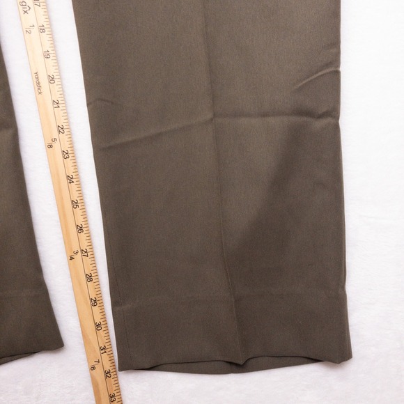 GS Perfect Fit Dress Pants Mens Size 54/32 Olive Green Alterable Trousers New - Picture 8 of 12